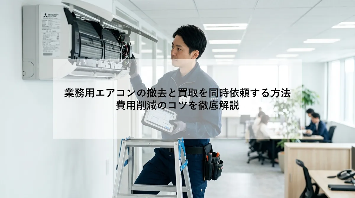 業務用エアコンの撤去と買取を同時依頼する方法|費用削減のコツを徹底解説