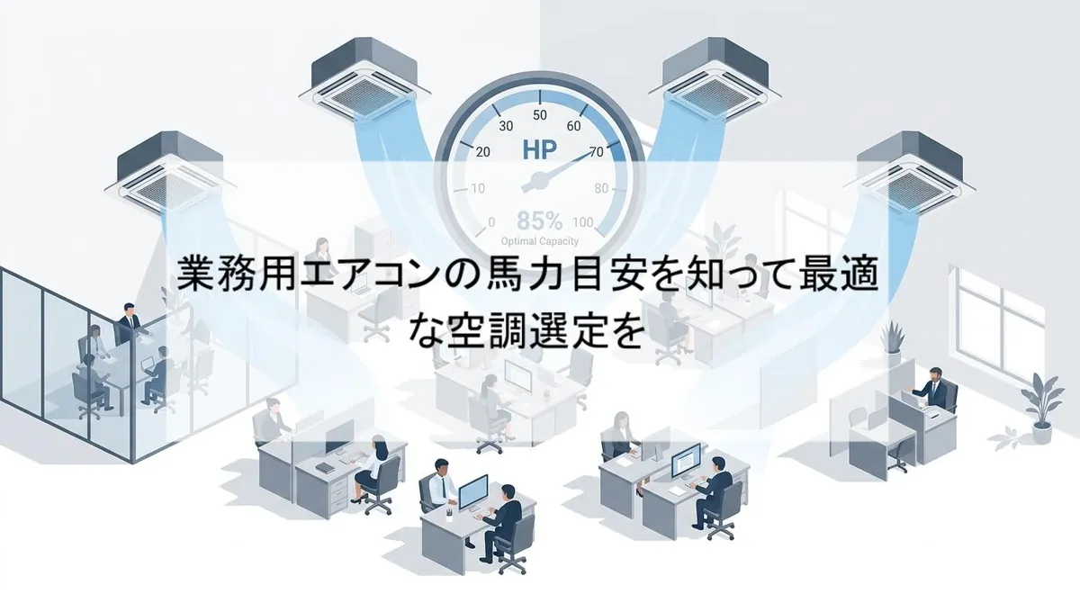 業務用エアコンの馬力目安を知って最適な空調選定を