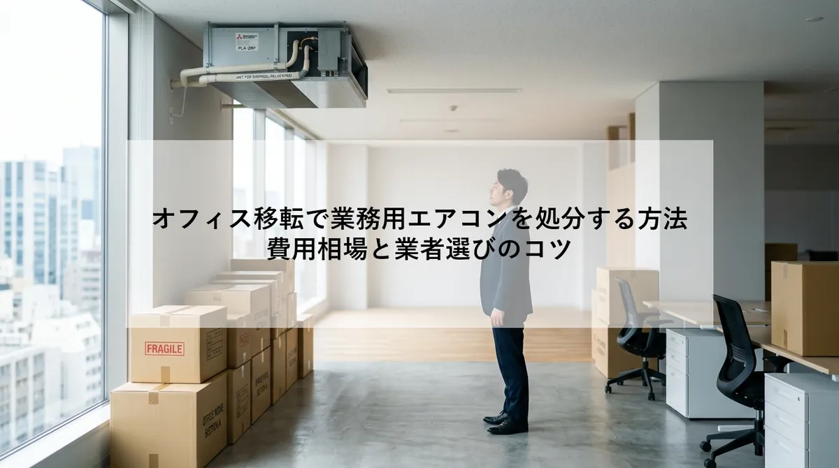 オフィス移転で業務用エアコンを処分する方法|費用相場と業者選びのコツ