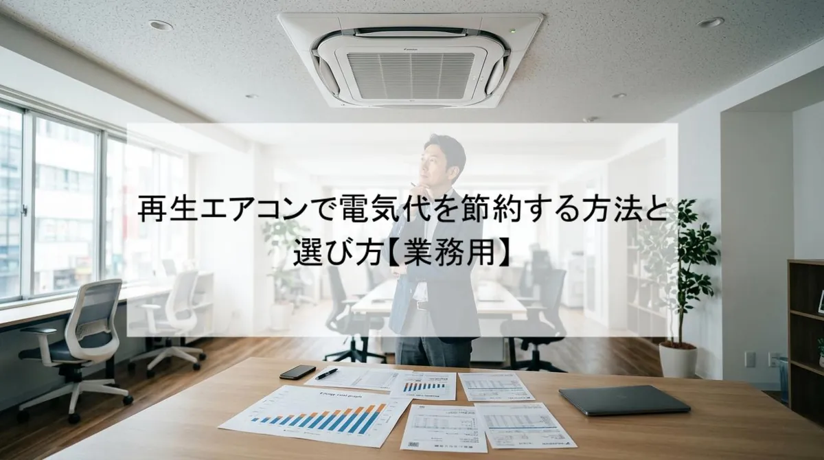 再生エアコンで電気代を節約する方法と選び方【業務用】