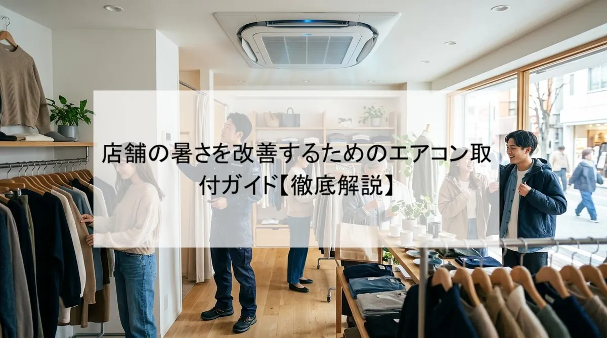 店舗の暑さを改善するためのエアコン取付ガイド【徹底解説】