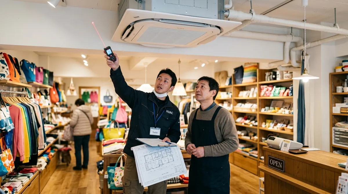 店舗エアコン工事における現地調査の重要性と成功のポイント
